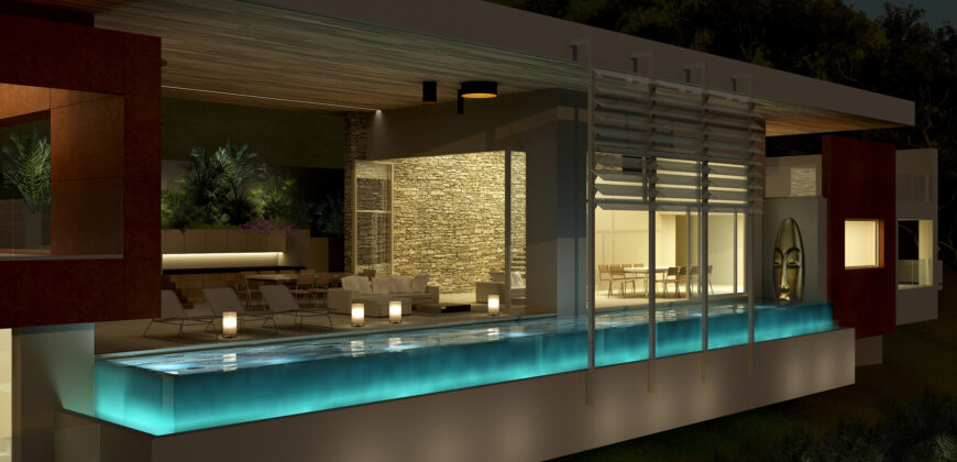 Land within modern, residential, gated area