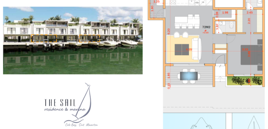 Waterfront Condo Unit 2 at The Sail Residence & Marina