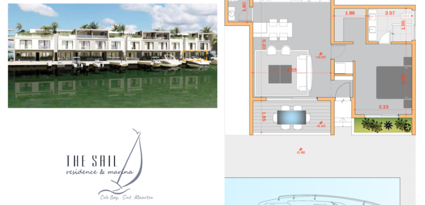 Waterfront Condo Unit 6 at The Sail Residence & Marina