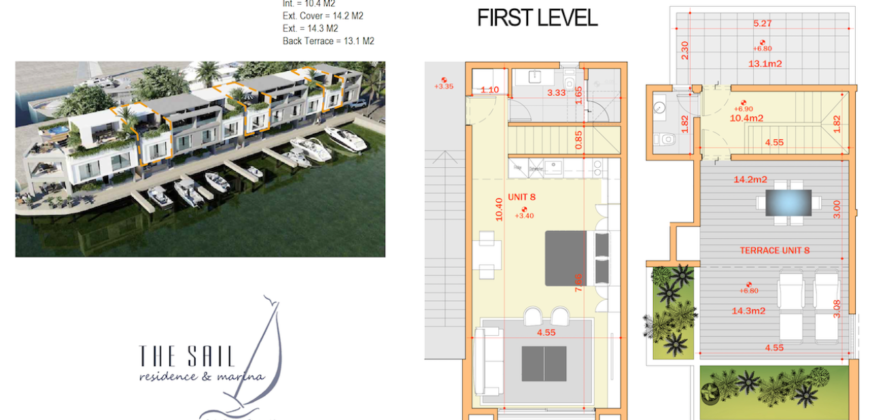 Waterfront 2-Level Condo Unit 12 at The Sail Residence & Marina