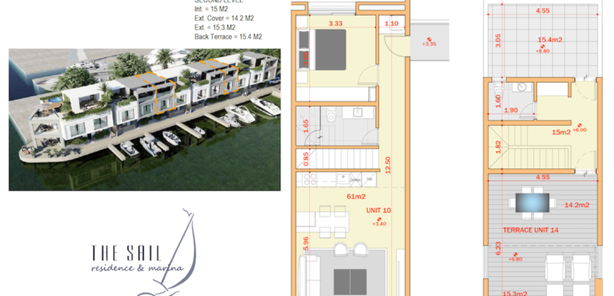 The Sail Residence & Marina Waterfront 2-Level Condo Unit 14